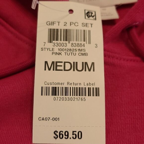 Charter Club Pull Over Sweatshirt Pink Stripes Medium - Picture 7 of 7